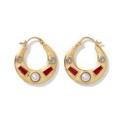 Earrings*The Met Store Medieval Stone Crescent Hoop Earrings