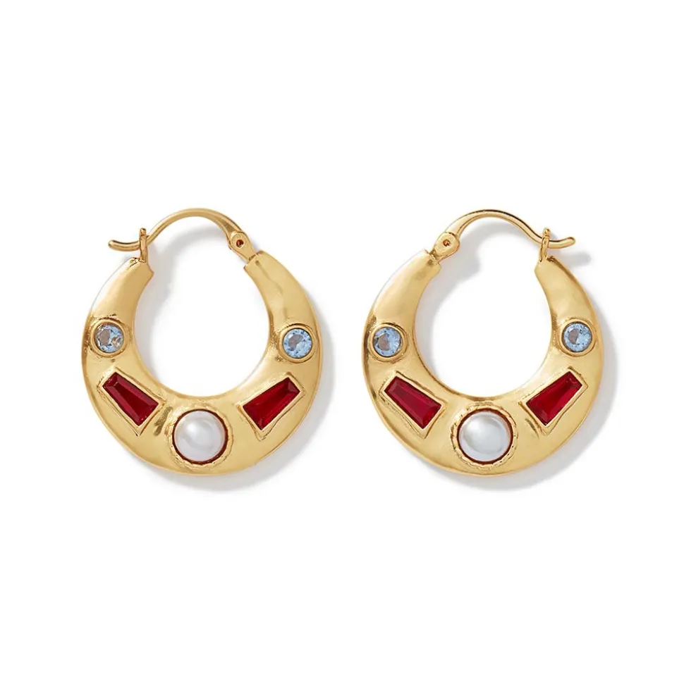 Earrings*The Met Store Medieval Stone Crescent Hoop Earrings