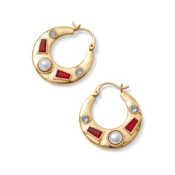 Earrings*The Met Store Medieval Stone Crescent Hoop Earrings