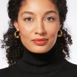 Earrings*The Met Store Medieval Stone Crescent Hoop Earrings