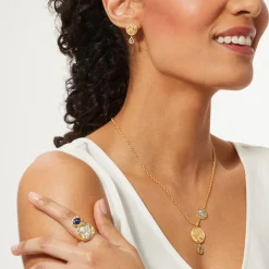 Rings*The Met Store Mediterranean Coin and Stone Ring