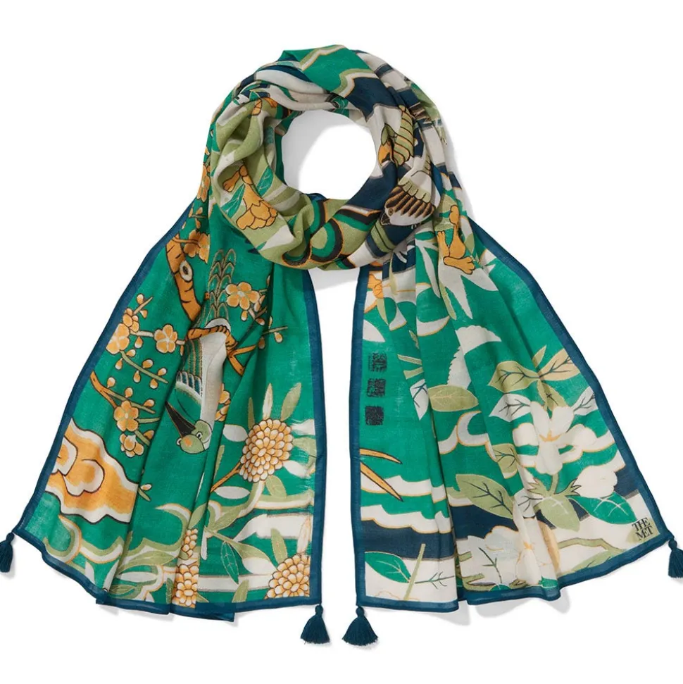 Scarves & Wraps*The Met Store Ming Birds and Flowering Branches Oversize Oblong Scarf