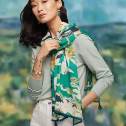 Scarves & Wraps*The Met Store Ming Birds and Flowering Branches Oversize Oblong Scarf