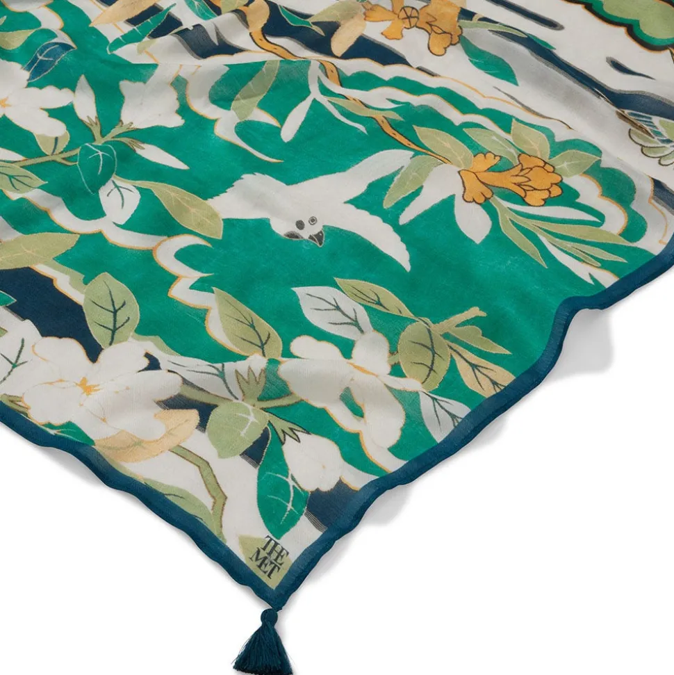 Scarves & Wraps*The Met Store Ming Birds and Flowering Branches Oversize Oblong Scarf