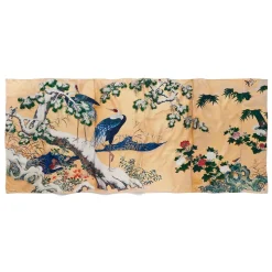 Scarves & Wraps*The Met Store Momoyama Cranes and Flowers Oversize Silk Shawl