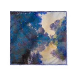 Small Accessories*The Met Store Monet Morning on the Seine Silk Pocket Square