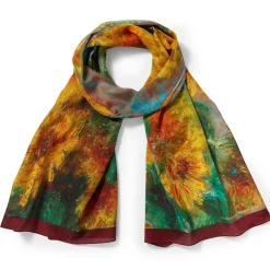 Scarves & Wraps*The Met Store Monet Sunflowers Oblong Silk Scarf