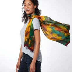 Scarves & Wraps*The Met Store Monet Sunflowers Oblong Silk Scarf