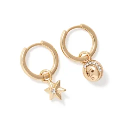 Earrings*The Met Store Moon and Star Hoop Earrings