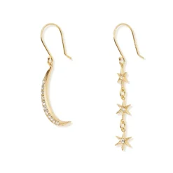 Earrings*The Met Store Moon and Stars Drop Earrings