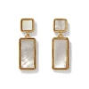 Earrings*The Met Store Mother-of-Pearl Tile Double-Drop Earrings