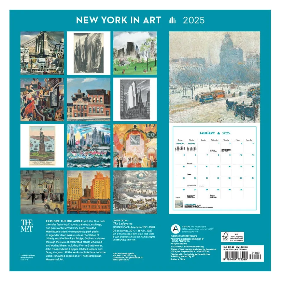 Calendars*The Met Store New York in Art Wall Calendar 2025