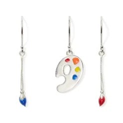 Earrings*The Met Store Paintbrush and Palette Drop Earrings