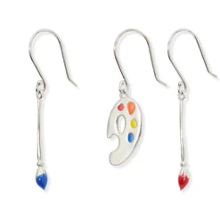Earrings*The Met Store Paintbrush and Palette Drop Earrings