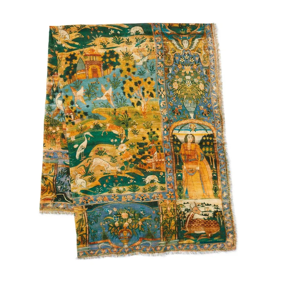 Scarves & Wraps*The Met Store Persian Pictorial Textile Oversize Oblong Scarf