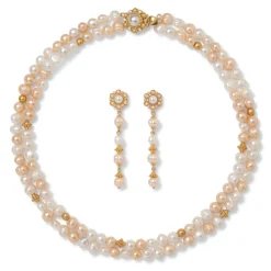 Jewelry Sets*The Met Store Philippine Pearl Double-Strand Necklace and Linear Drop Earrings Set