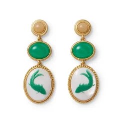 Earrings*The Met Store Qing Bottle Fish Cameo Drop Earrings