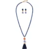 Jewelry Sets*The Met Store Qing Bottle Lariat Necklace and Floral Drop Earrings Set