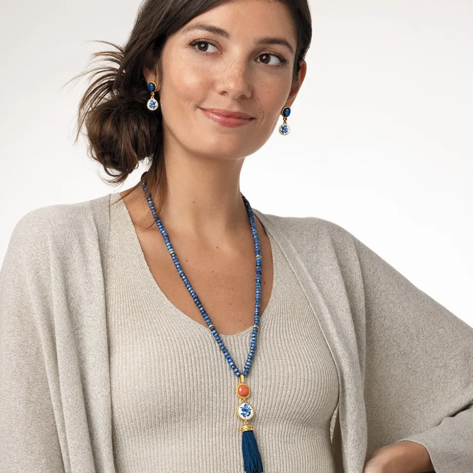 Jewelry Sets*The Met Store Qing Bottle Lariat Necklace and Floral Drop Earrings Set