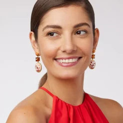 Earrings*The Met Store Qing Bottle Lotus Pond Drop Earrings