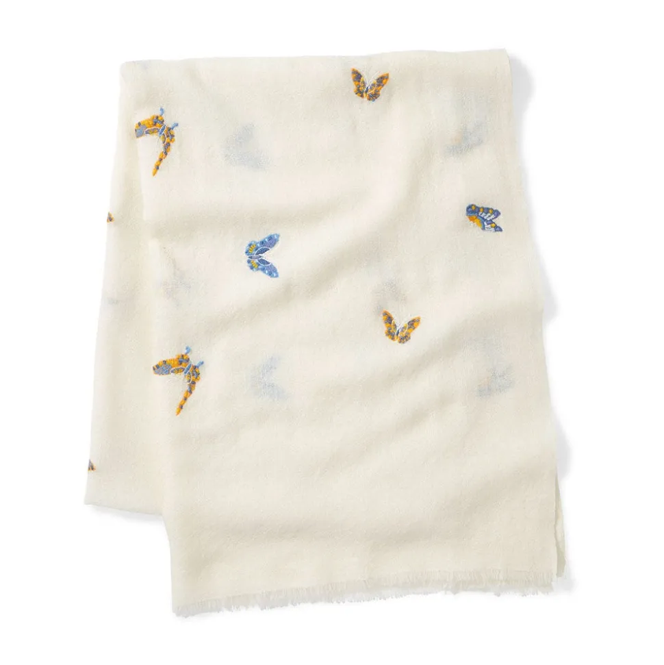 Scarves & Wraps*The Met Store Qing Embroidered Butterflies Oblong Scarf