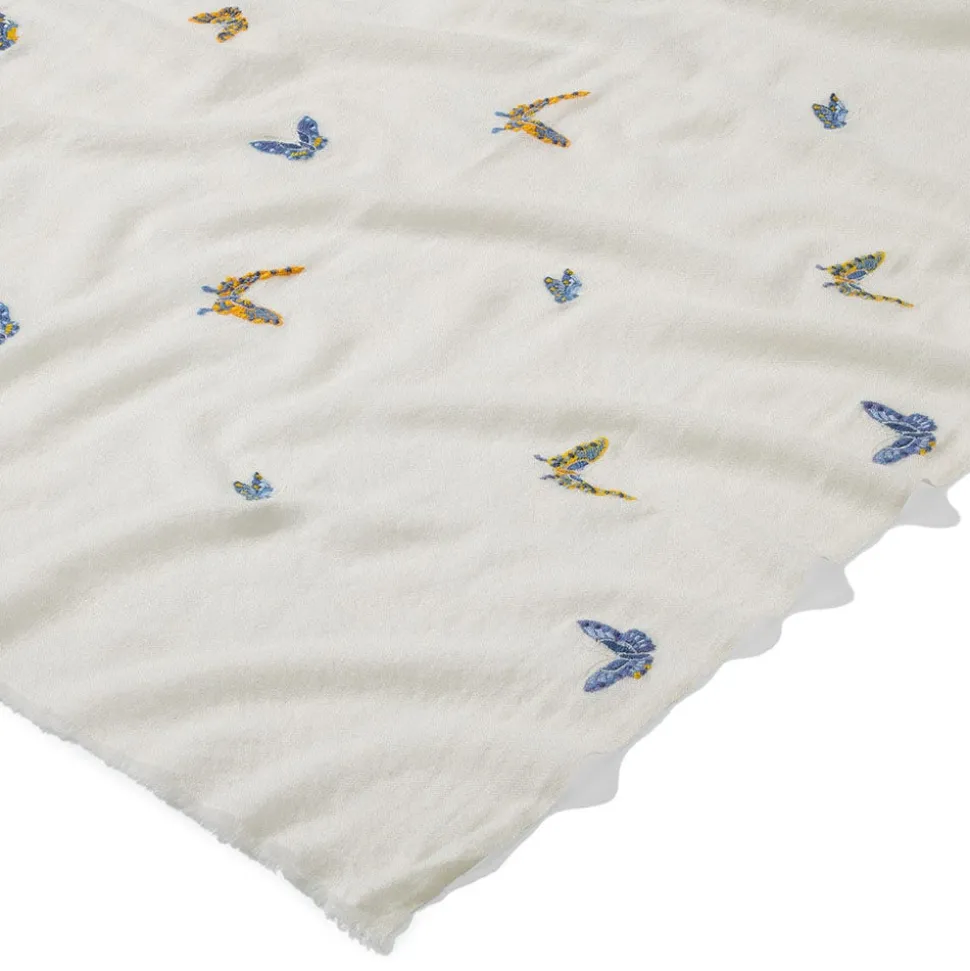 Scarves & Wraps*The Met Store Qing Embroidered Butterflies Oblong Scarf