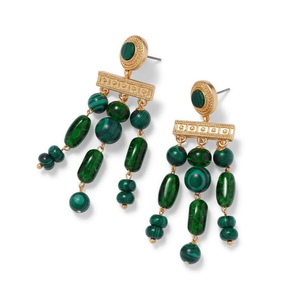 Earrings*The Met Store Roman Malachite Chandelier Earrings