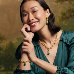 Earrings*The Met Store Roman Malachite Drop Earrings