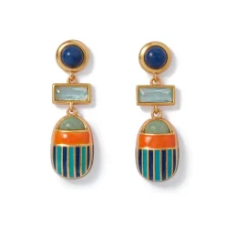 Earrings*The Met Store Royal Scarab Drop Earrings