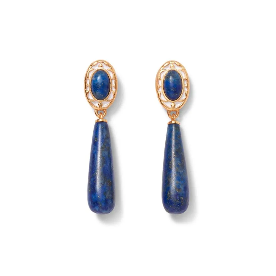 Earrings*The Met Store Spanish Baldric Lapis Elongated Drop Earrings
