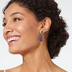 Earrings*The Met Store Spanish Baldric Lapis Elongated Drop Earrings