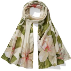 Scarves & Wraps*The Met Store Studies of Magnolias Oblong Silk Scarf