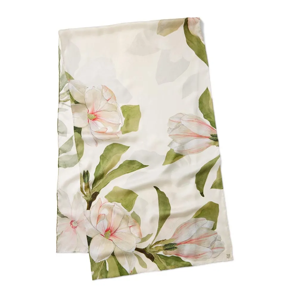Scarves & Wraps*The Met Store Studies of Magnolias Oblong Silk Scarf