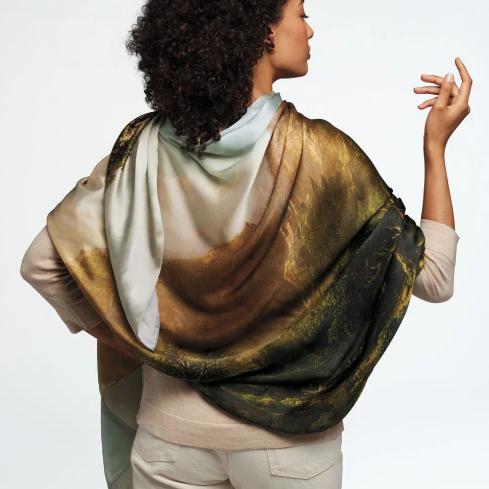 Scarves & Wraps*The Met Store Sublime Landscapes Durand Oversize Oblong Silk Scarf
