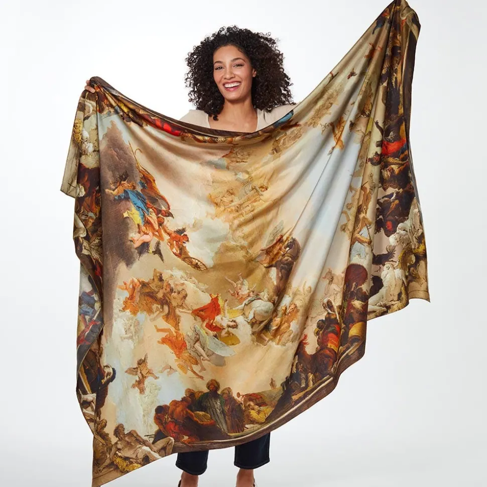 Scarves & Wraps*The Met Store Tiepolo Allegory of the Planets and Continents Oversize Unisex Oblong Silk Scarf