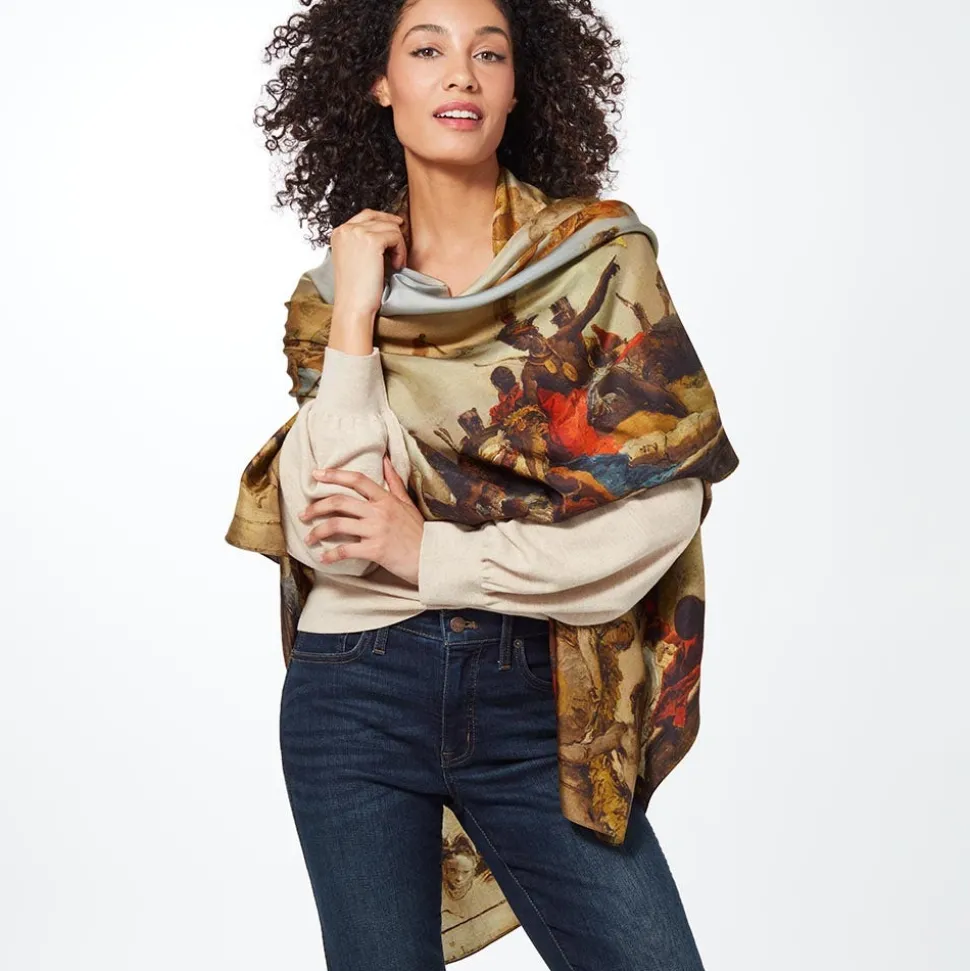 Scarves & Wraps*The Met Store Tiepolo Allegory of the Planets and Continents Oversize Unisex Oblong Silk Scarf