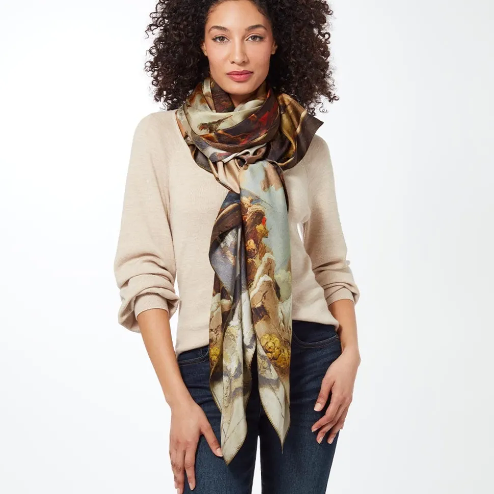 Scarves & Wraps*The Met Store Tiepolo Allegory of the Planets and Continents Oversize Unisex Oblong Silk Scarf