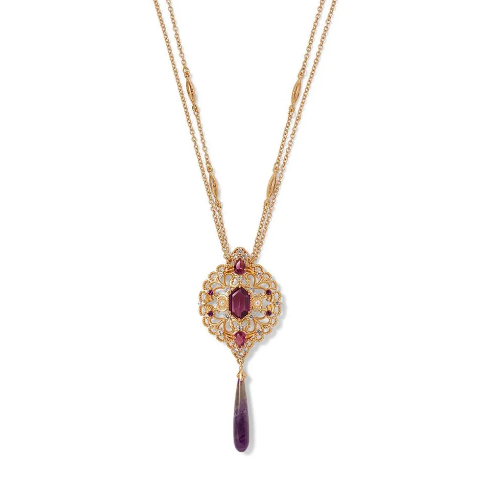 Necklaces*The Met Store Turkish Amethyst Long Pendant Necklace
