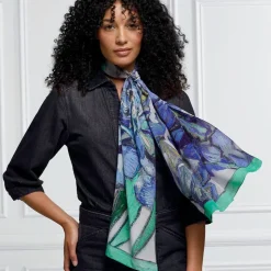 Scarves & Wraps*The Met Store Van Gogh Irises Oblong Silk Scarf