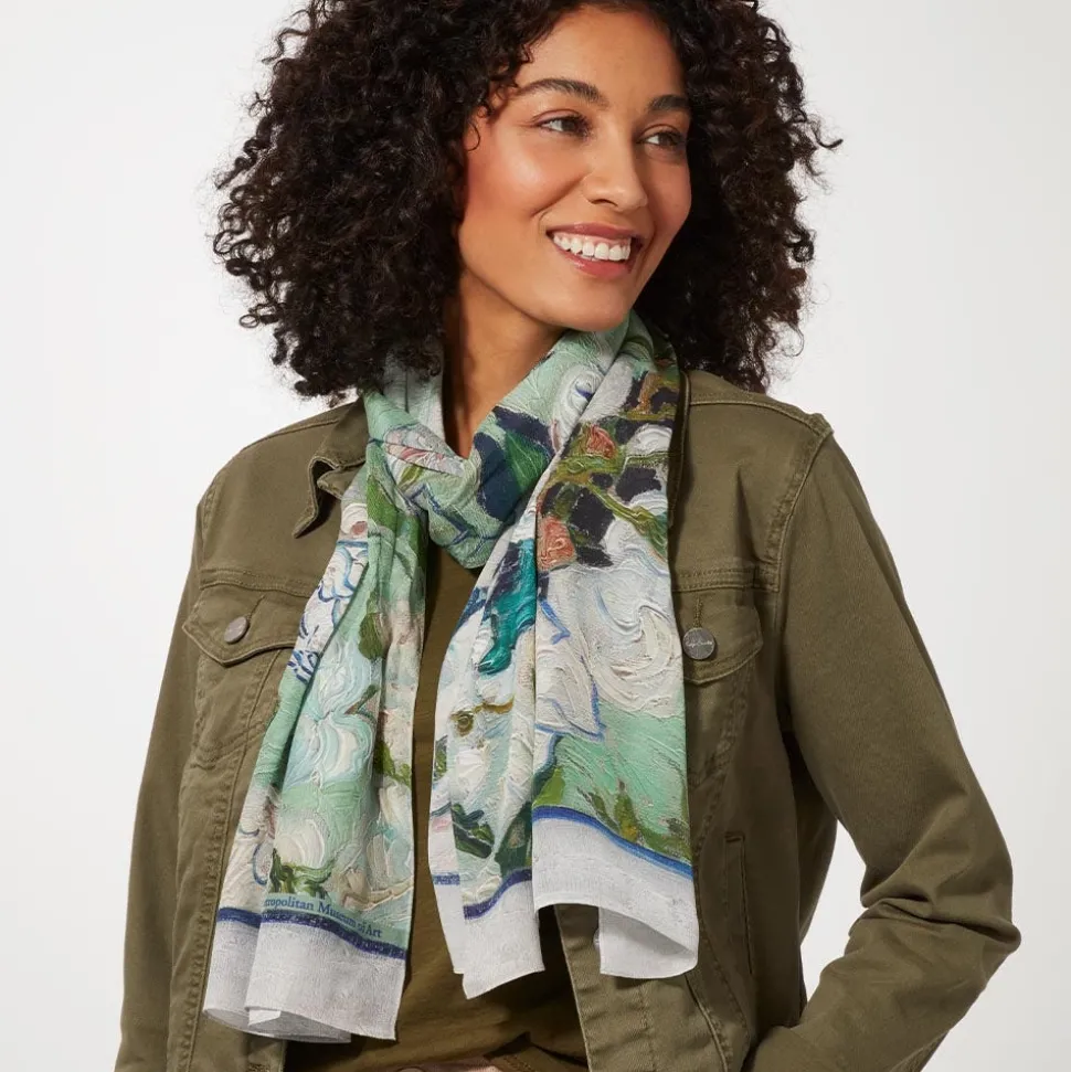 Scarves & Wraps*The Met Store Van Gogh Roses Oblong Silk Scarf