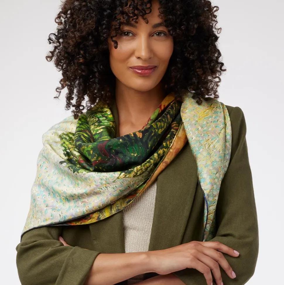 Scarves & Wraps*The Met Store Van Gogh Stylized Nature Double-Sided Square Silk Scarf