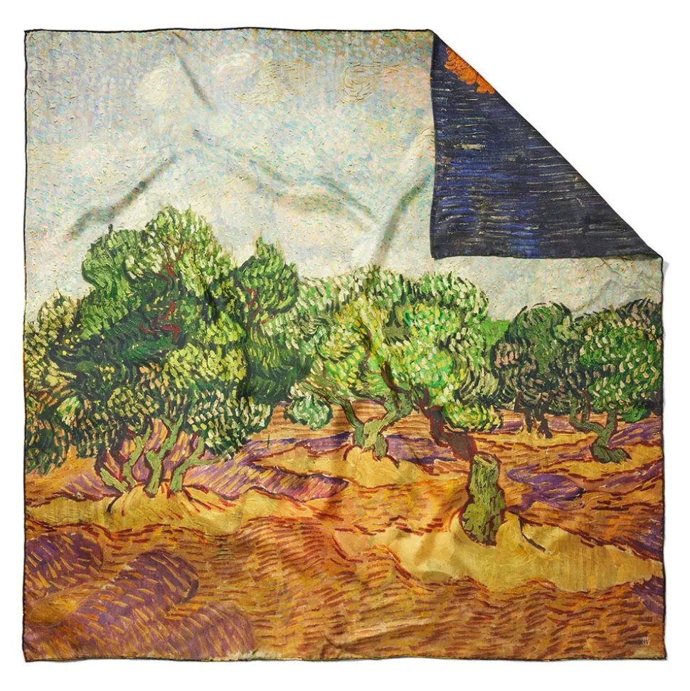 Scarves & Wraps*The Met Store Van Gogh Stylized Nature Double-Sided Square Silk Scarf