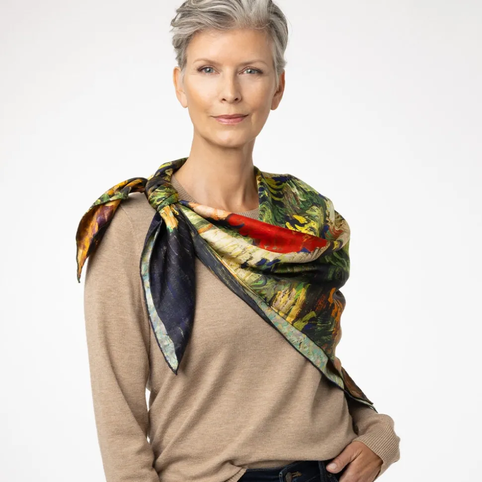 Scarves & Wraps*The Met Store Van Gogh Stylized Nature Double-Sided Square Silk Scarf