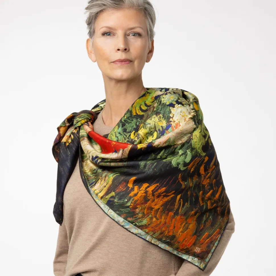 Scarves & Wraps*The Met Store Van Gogh Stylized Nature Double-Sided Square Silk Scarf