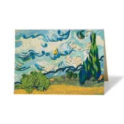 Notecards & Correspondence*The Met Store Van Gogh Wheat Field with Cypresses Quilled Card