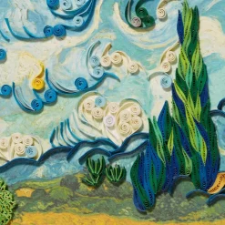 Notecards & Correspondence*The Met Store Van Gogh Wheat Field with Cypresses Quilled Card