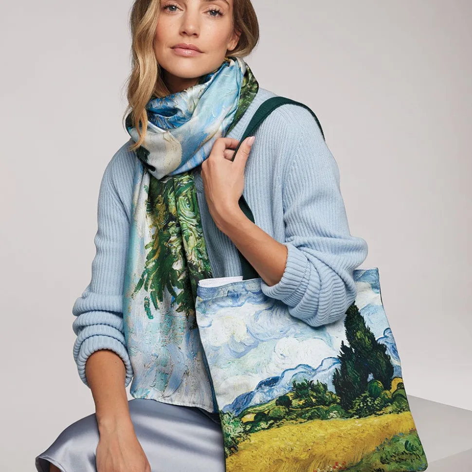 Bags*The Met Store Van Gogh Wheat Field with Cypresses Tote