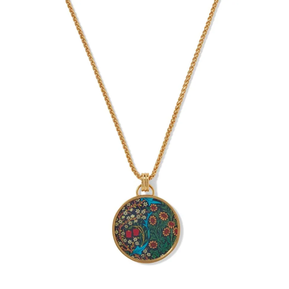 Necklaces*The Met Store William Morris Blackthorn Enamel Pendant Necklace