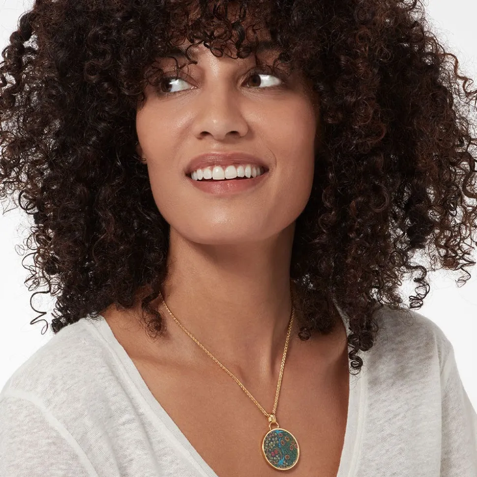 Necklaces*The Met Store William Morris Blackthorn Enamel Pendant Necklace