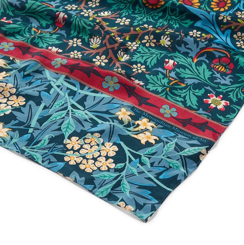 Scarves & Wraps*The Met Store William Morris Mixed Patterns Oblong Silk Scarf